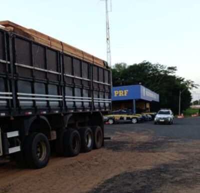 PRF apreende 22 toneladas de madeira com indícios de irregularidade em Rio Preto