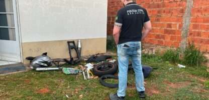 Polícia Civil encontra desmanche de peças automotivas em operação contra roubos e furtos de motos em Rio Preto