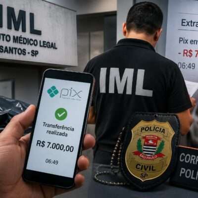 Funcionário do IML é preso por suspeita de desviar Pix de morto em Santos