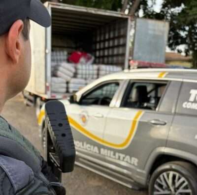 VEJA VÍDEO - Polícia Rodoviária apreende carga de R$ 5,1 milhões e prende motorista por contrabando