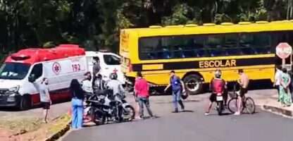 Motociclista morre após acidente com ônibus da Prefeitura em Nova Granada