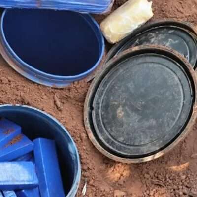Polícia Militar encontra 150 quilos de maconha enterrados em sítio de Olímpia