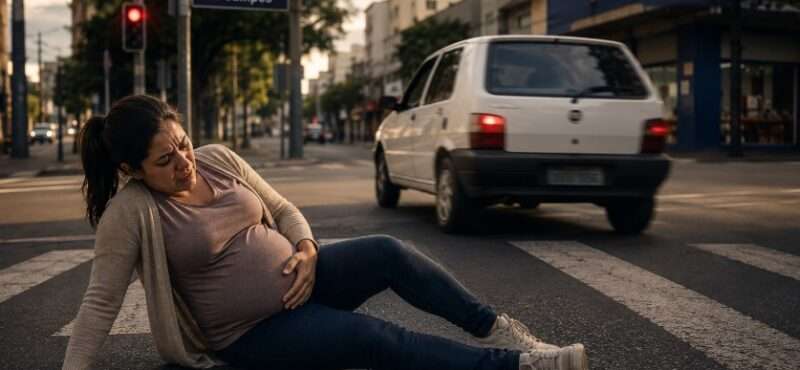 Gestante de cinco meses é atropelada no Centro de Rio Preto; motorista foge sem prestar socorro