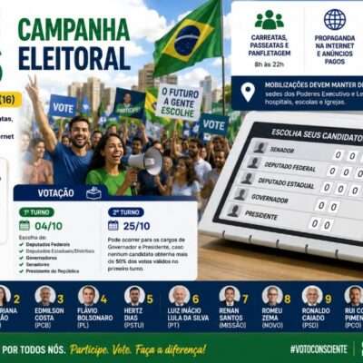 Campanha eleitoral nas ruas e propaganda virtual começam neste domingo