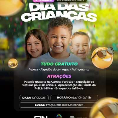 Praça Dom José Marcondes terá festa gratuita de Dia das Crianças neste sábado em Rio Preto