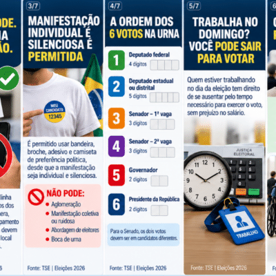 Eleições 2026: saiba o que pode e o que não pode no dia da votação